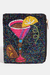 Seed Beaded Martini Coin Purse