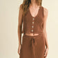 Button Detail Knitted Vest