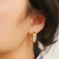 Aliénor 18K Gold Non-Tarnish Cz Classic C Hoop Earring