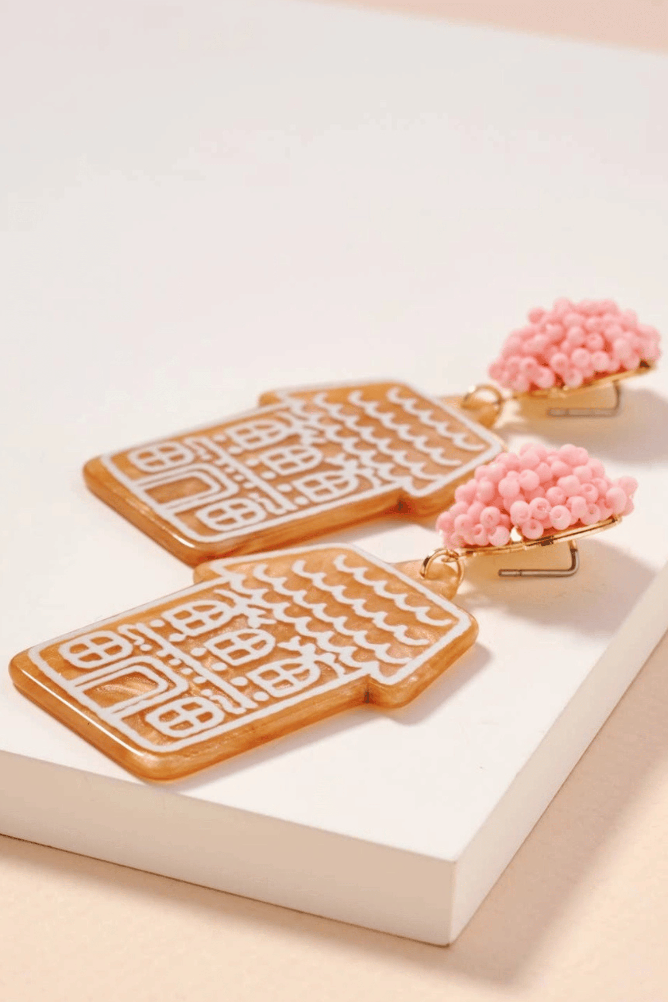 Holiday Gingerbread House Earrings