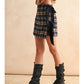 Plaid Pattern Wrap Skirt