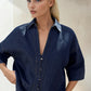 Oversized Dark Denim Shirt