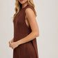 Sleeveless Side Slit & Short Knit Sweater Set