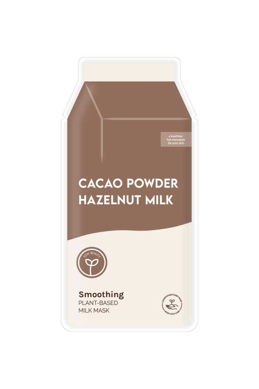 ESW Beauty Cacao Powder Hazelnut Milk Smoothing Plant-Based Milk Mask