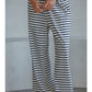 Knit Cotton Spandex Striped Pants