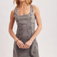 Square Neck Sleeveless Denim Dress