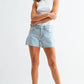 Studded Denim Short
