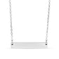 18K Gold Stainless Steel Blank Bar Necklace