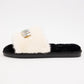 Bedazzled Rhinestone Decor Furry Slippers