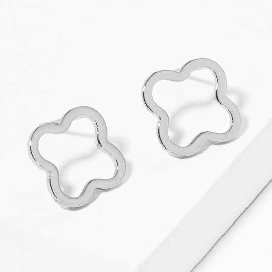 Clover Gold Dipped Post Earrings