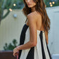 Woven Cotton Striped Tube Neck Strapless Top