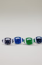 Colored acrylic footballs earrings