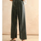 Pintuck Detail Front Pleater Wide Straight Pants