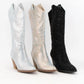 Rhinestone Jeweled Mid-Calf Glam Western Boots