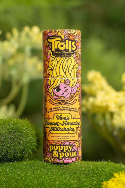 Trolls Band Together, Vegan Lip Balm, Viva's Fantast-Amazing Milkshake