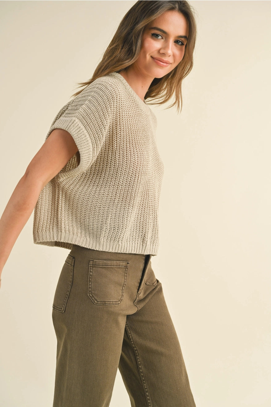 Dolman Sleeve Knitted Top