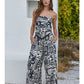 Woven Tribal Print Back Smoked Tube Top
