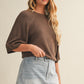 Raglan Short Sleeve Sweater