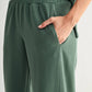 Luxe Sand Wash Rib Wide-Leg Pants