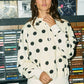Polka Dot Half-Zip Sweatshirt