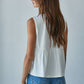 Knit Rayon Spandex Jersey Round Neck Sleeveless Top
