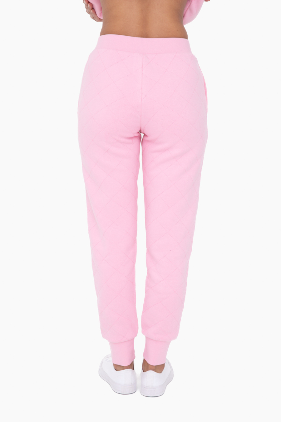 back view of the cotton candy high waisted joggers 