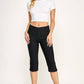Capri Pants With Slide Slit Hem