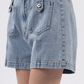 High Waist Washed Jean Y2K Shorts