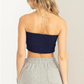 Alana Smocked Tie Front Tube Top