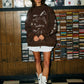 HORSE Graphic Reversible Mock-Neck Sweatshirt