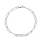 18K Gold Stainless Steel Engravable Paperclip Bar Bracelet