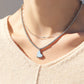 18K Coated Stainless Steel Heart Beaded Necklace with 2" Extension
