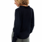 Draped Cowl Neck Blouse with Buttoned Cuffs