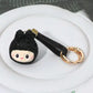 Bling Studded Labubu Monster Face Keychain Bag Charm