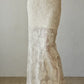 Woven Cotton Floral Lace Work Midi Skirt