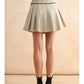 Mini Accordion Style Skirt with Velvet Trim