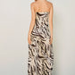 Drifted Earth Back Strapless Tie Back Maxi Dress