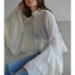 Woven Polyester Chiffon See Through Top
