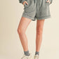 High Waisted Mineral Wash Shorts