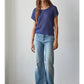Knit Sweater See Through Short Sleeve Pullover Top