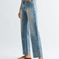 Studded High-Waist Straight-Leg Jeans