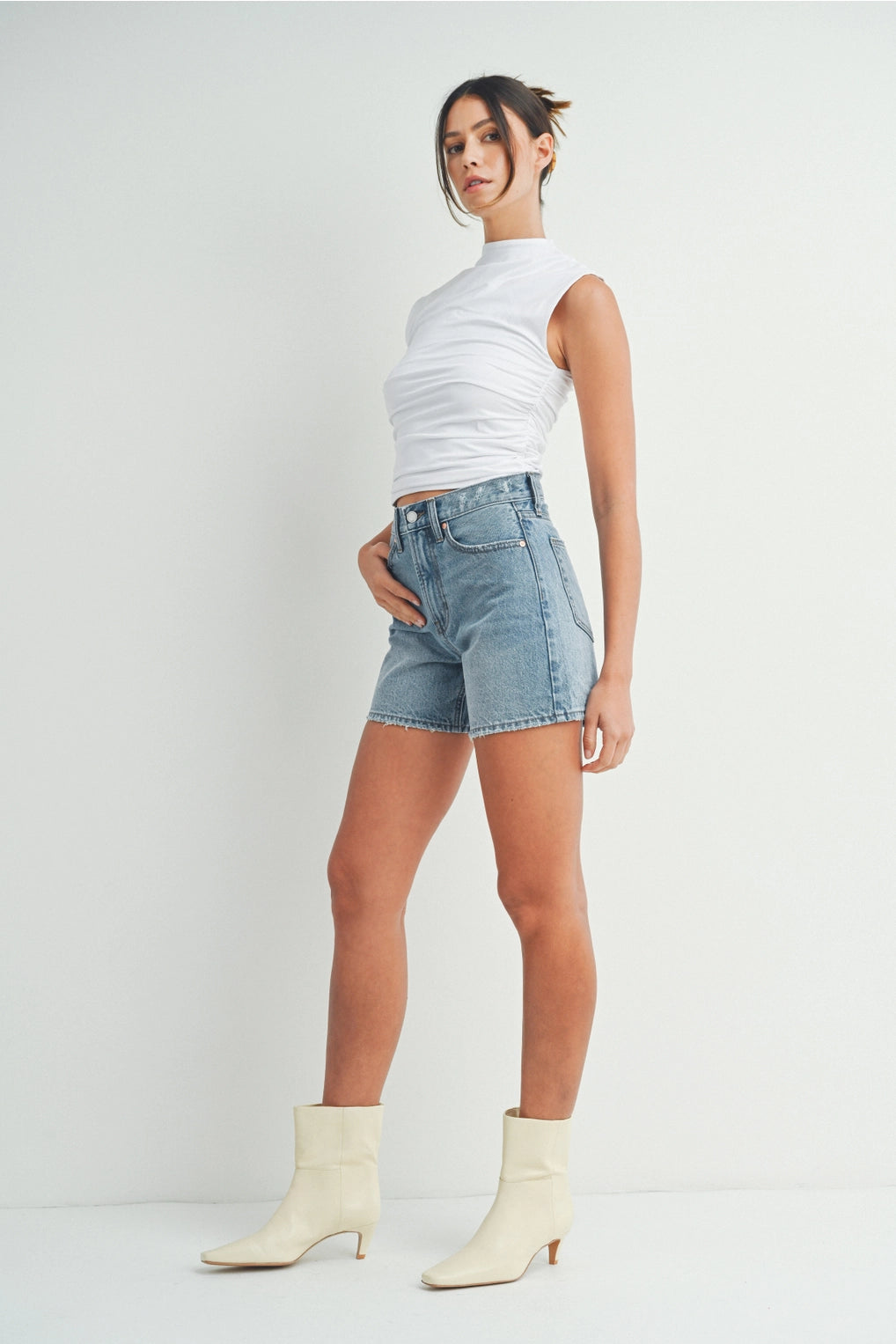 Mid Rise Longer Length Short