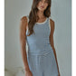 Knit Rayon Spandex Striped Sleeveless Top