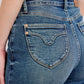 Dark Wash Denim Shield Pocket Shorts