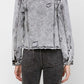 Distressed Classic Crop Denim Jacket