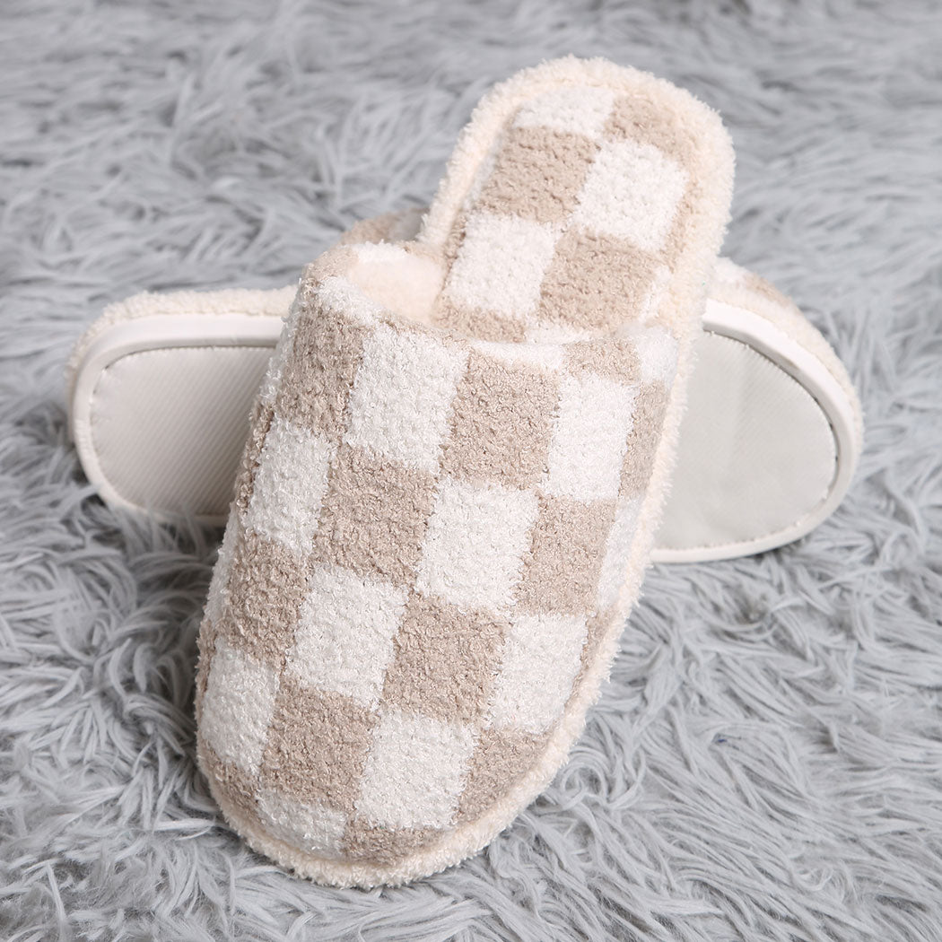 Checkerboard Design Home Slippers