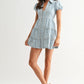 Puff Sleeve Denim Mini Dress
