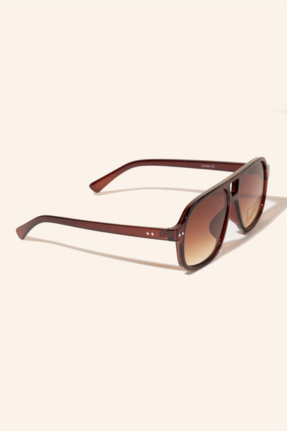 Plastic Aviator Frame Sunglasses