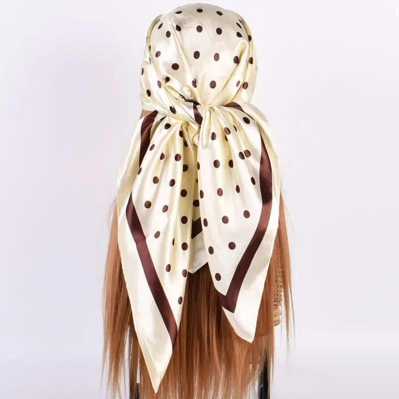 Large Polka Dot Print Bandana Scarf