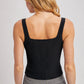 Ribbed Sweetheart Neck Tank Top